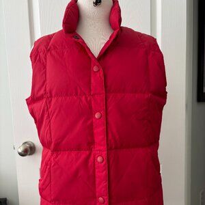 Lands' End Goosedown Puffer Vest Red Size S